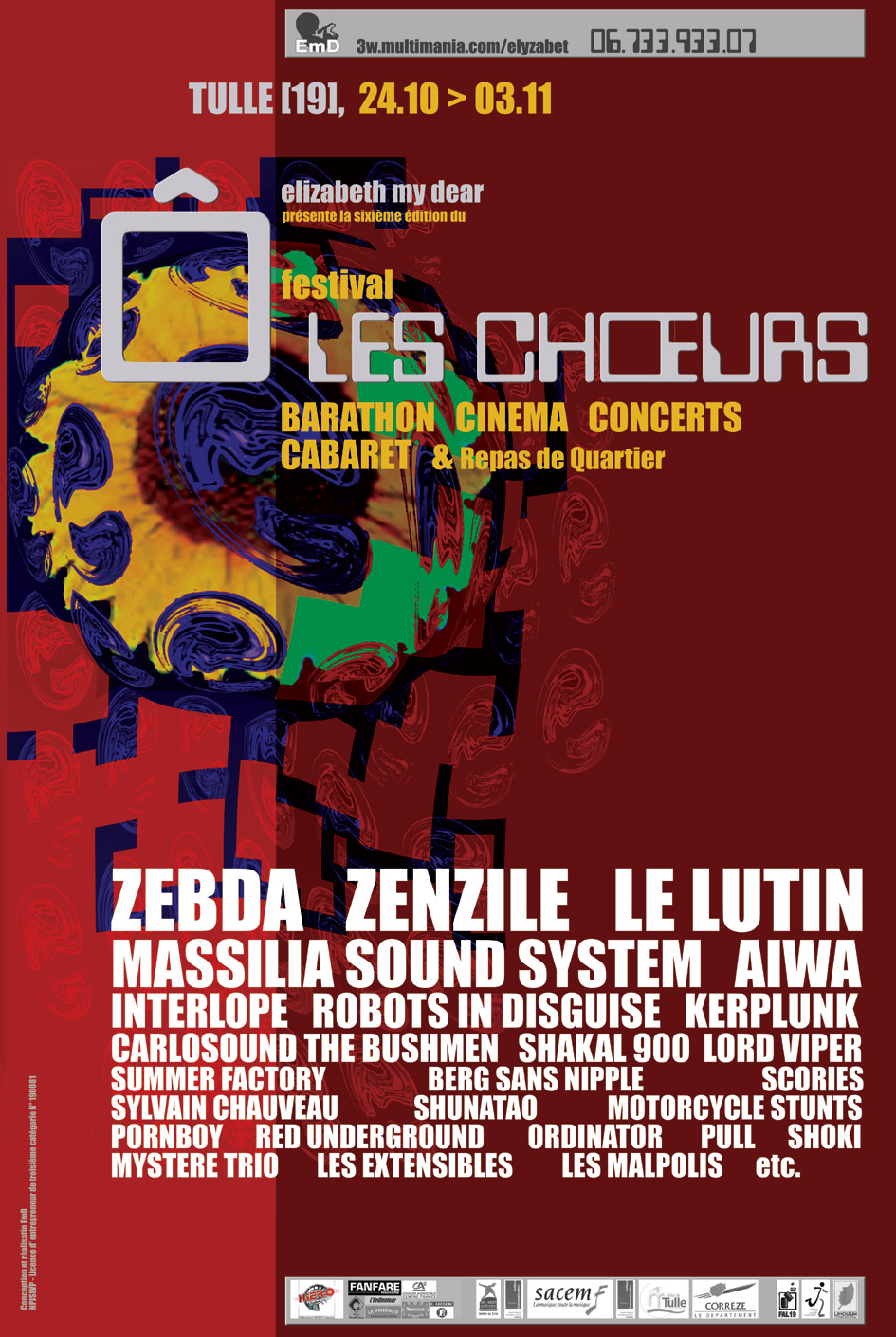 Affiche de l'édition 2002 du festival Ô Les Choeurs - Archives Elizabeth My Dear