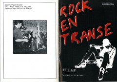 Programme du festival Rock en Transe organisé par l’association Rock à la Grange en 1989.