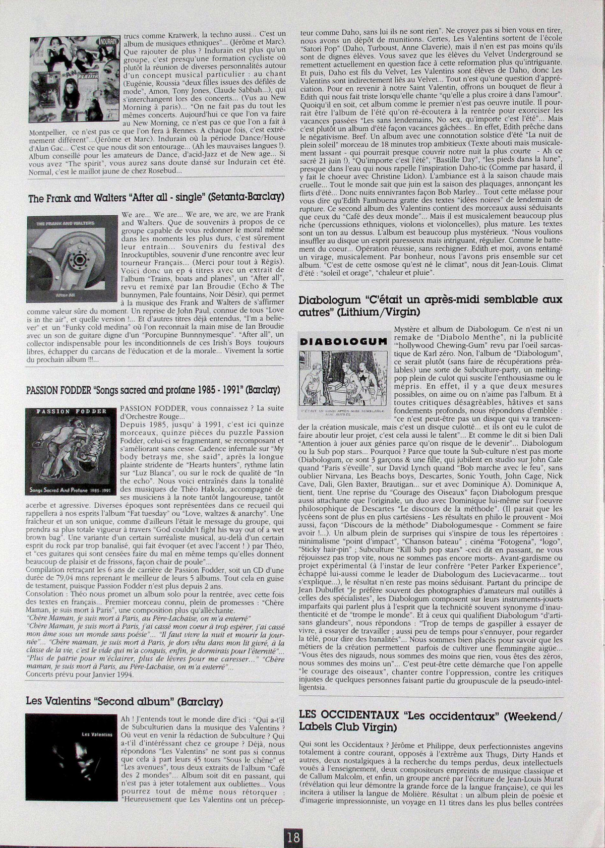 Subculture Été-automne 1993